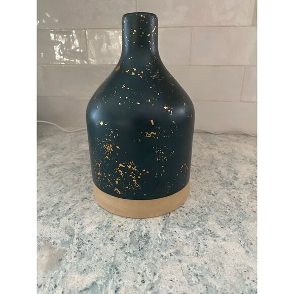 Hearth & Hand with Magnolia Green Speckled Gold Stoneware Vase - Picture 1 of 9